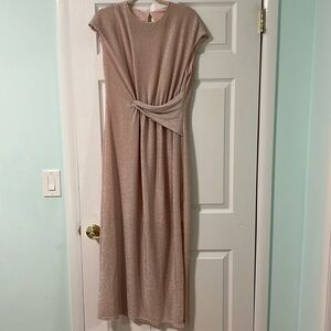 Glitter Pink Knot Tie Detailed dress size L